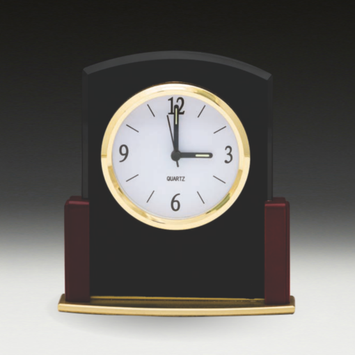 Black & Rosewood Corporate Clock Award
