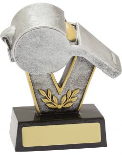 Referee Whistle Trophy - resin whistle award