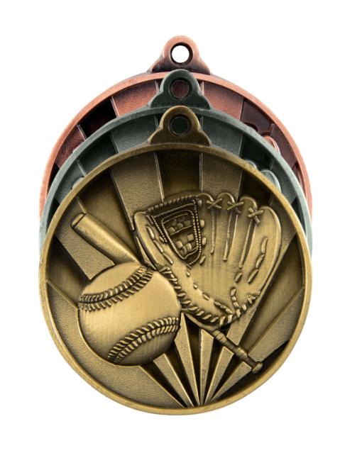 Sunrise Baseball Medals 1st 2nd 3rd