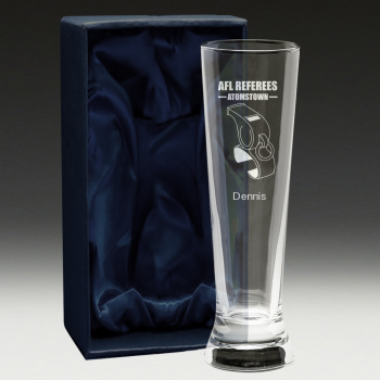 G230 Sports Pilsner Glass Gift Boxed Coaches Glass