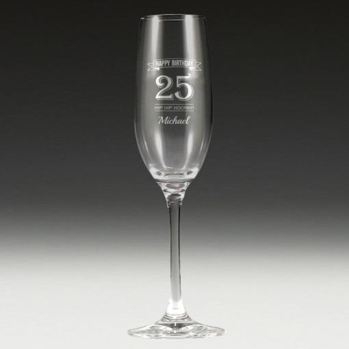 G320 Birthday Champagne Glass 8 - 25th Birthday Glass