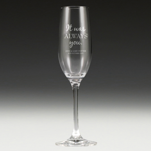 G320 Wedding Champagne Glass 5 - Wedding verse glass