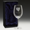 G435 Wedding Wine Glass 11 heart glass boxed