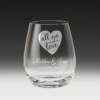GS500 Wedding Stemless Wine Glass 11 - love glass single side