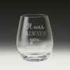 GS500 Wedding Stemless Wine Glass 5 - single side wedding verse