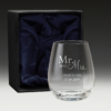 GS500 Wedding Stemless Wine Glass 6 - Mr & Mrs boxed