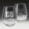 GS600 Birthday Stemless Wine Glass 12 - 65th Birthday Glass