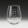 GS600 Birthday Stemless Wine Glass 12 - 21st Glass