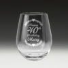 GS600 Birthday Stemless Wine Glass 2 - 40th Birthday Glass