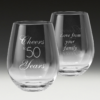 GS600 Birthday Stemless Wine Glass 3 - 50 years glass