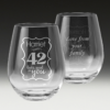 GS600 Birthday Stemless Wine Glass 7 - 42 birthday double sided