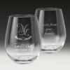 GS600 Wedding Stemless Wine Glass 12 - Double-sided