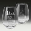 GS600 Wedding Stemless Wine Glass 3 - Double-sided