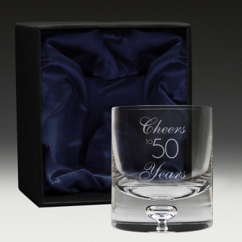 GW300 Birthday Whisky Glass 3 - fifty glass
