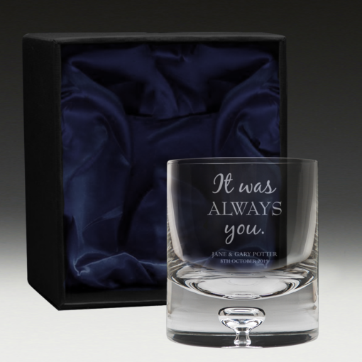 GW300 Wedding Whisky Glass 5 - boxed