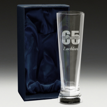 G230 Birthday Pilsner Glass 11 65th birthday