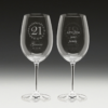 G435 Birthday Wine Glass 12 - engraved 21st glass