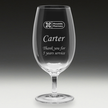 G570 Laser Engraved Tulip Glass - corporate glass