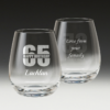 GS500 Birthday Stemless Wine Glass 11 65th birthday glass