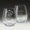 GS500 Birthday Stemless Wine Glass 2 - Double 40th