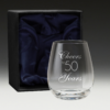 GS500 Birthday Stemless Wine Glass 3 - Boxed 50th bday
