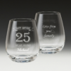 GS500 Birthday Stemless Wine Glass 8 25th birthday glass