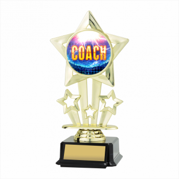 Coach Icon Star Trophy - Colourful COAC03