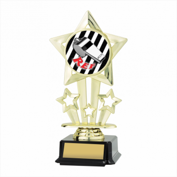 Referee Icon Star Trophy - REF02 Whistle