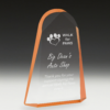 Orange Tint Arch Acrylic Award Laser