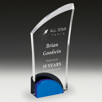 Clear Acrylic Free-standing Award 10 Years Service