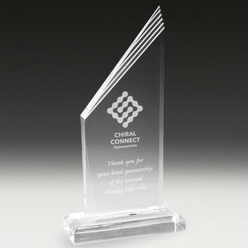 Pinnacle Clear Acrylic Award laser