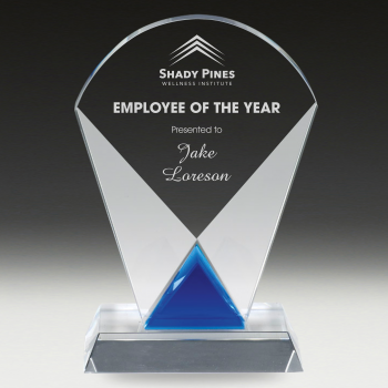 Blue Fan Crystal Award - Employee of the Year