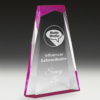 Pink Tint Prism Acrylic Award Laser Etched Award