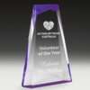 Purple Tint Prism Acrylic Award Volunteer Awards