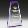 Purple Tint Prism Acrylic Award Volunteers Award
