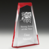 Red Tint Prism Acrylic Award Lasered