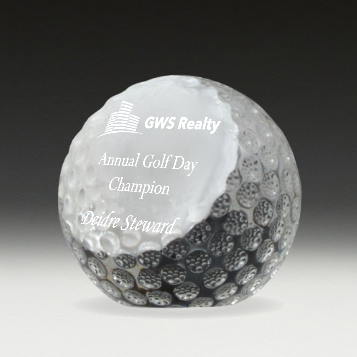 Crystal Golf Ball Paperweight NQ Plaques  Trophies Townsville