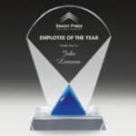 Blue Fan Crystal Award